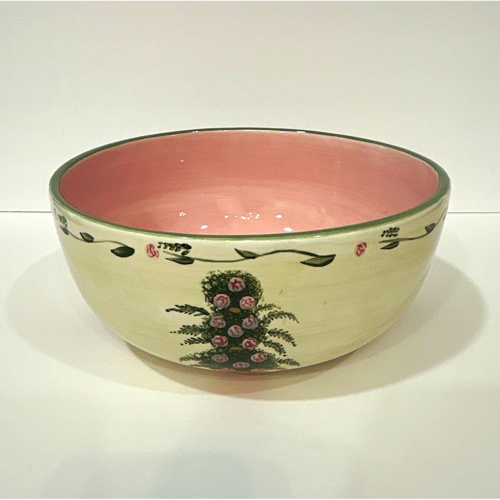 Bella Casa by Ganz rose pattern serving bowl